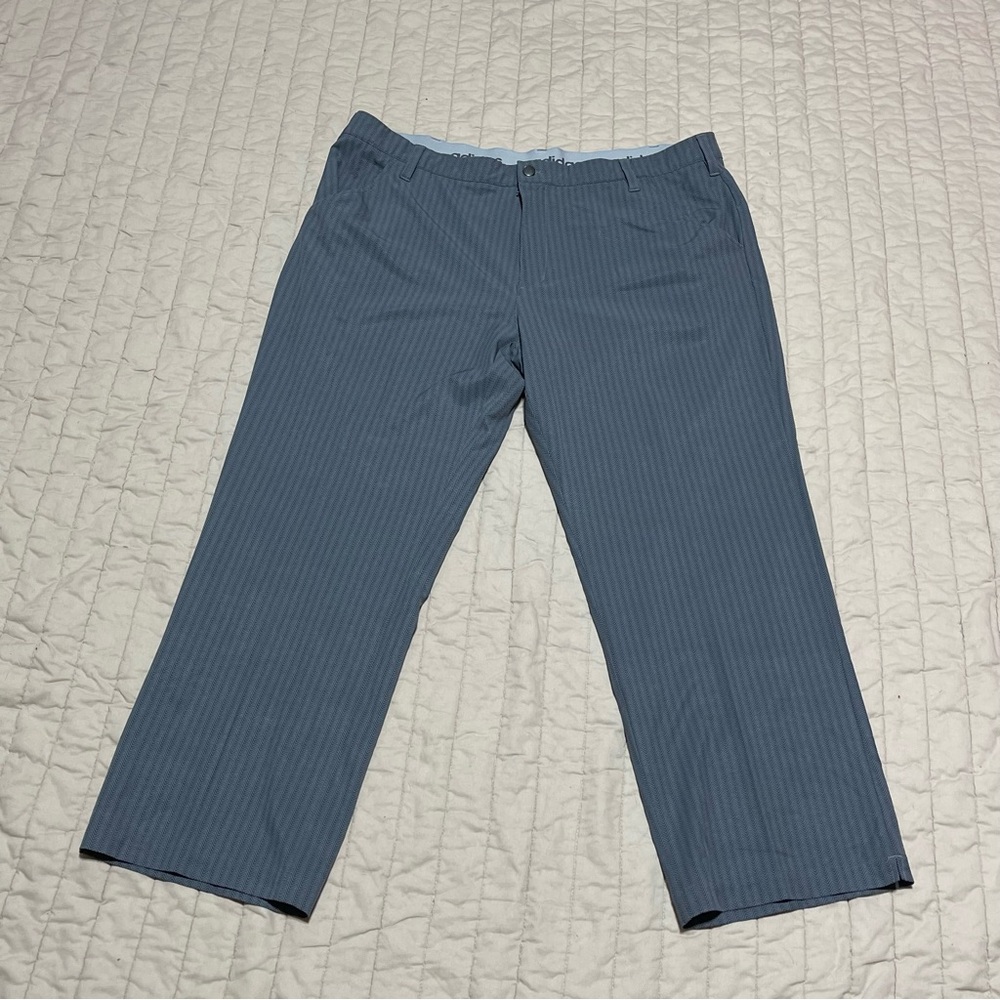Adidas Pants Men 42 x 30 Gray Chino Performance Stretch Lightweight Golf Outdoor